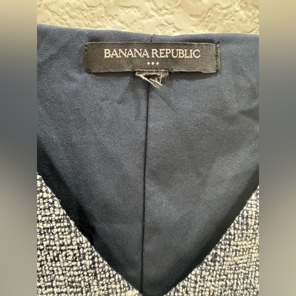 Banana Republic Navy Tweed V-Neck Sheath Dress - Picture 4 of 5